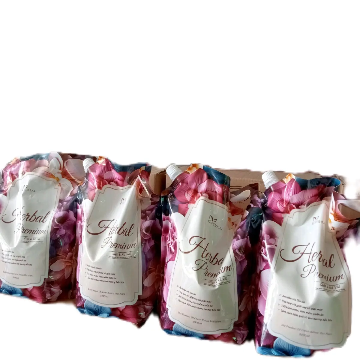 1 thùng 4 túi nước giặt xả đậm đặc Làm Sạch