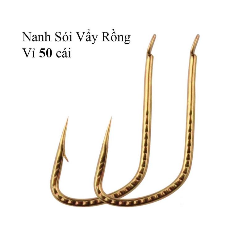 50 chiếc Lưỡi câu cá nanh sói vảy rồng có ngạnh và không nghạnh siêu bền chắc , gía siêu rẻ giá bán /50 cái Bắt Cá Đi Câu Fishing Nam