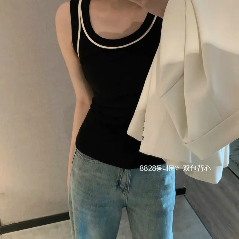 Áo Ba Lỗ Tăm Hàn Cao Cấp M8828 Nữ Top Women 1