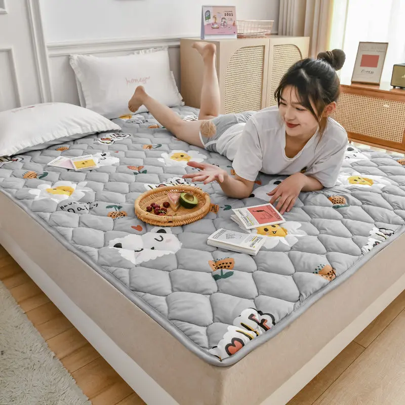 Nệm, Có Thể Giặt Bằng Máy, 1,5 Tấm, Chất Liệu Tatami, Thảm Chống Trượt, Thích Hợp Cho Giường Đơn Và Đôi, Thảm Trải Sàn Ký Túc Xá, Tất Cả Các Mùa