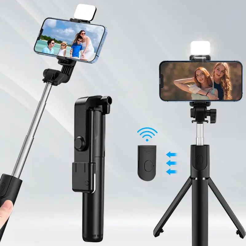 Wireless Remote Control Selfie Stick, 1 Count 360-Degree Rotatable Phone Live Tripod, Phone Selfie Stick for Travel, Outdoor, Party, Wedding 3