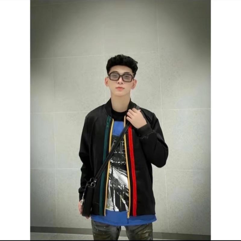 Áo khoác gió Bomber ĐSQ 3 khoá phối màu  màu chất gió 2 lớp thời trang nam nữ hothit - Menswear - Jacket