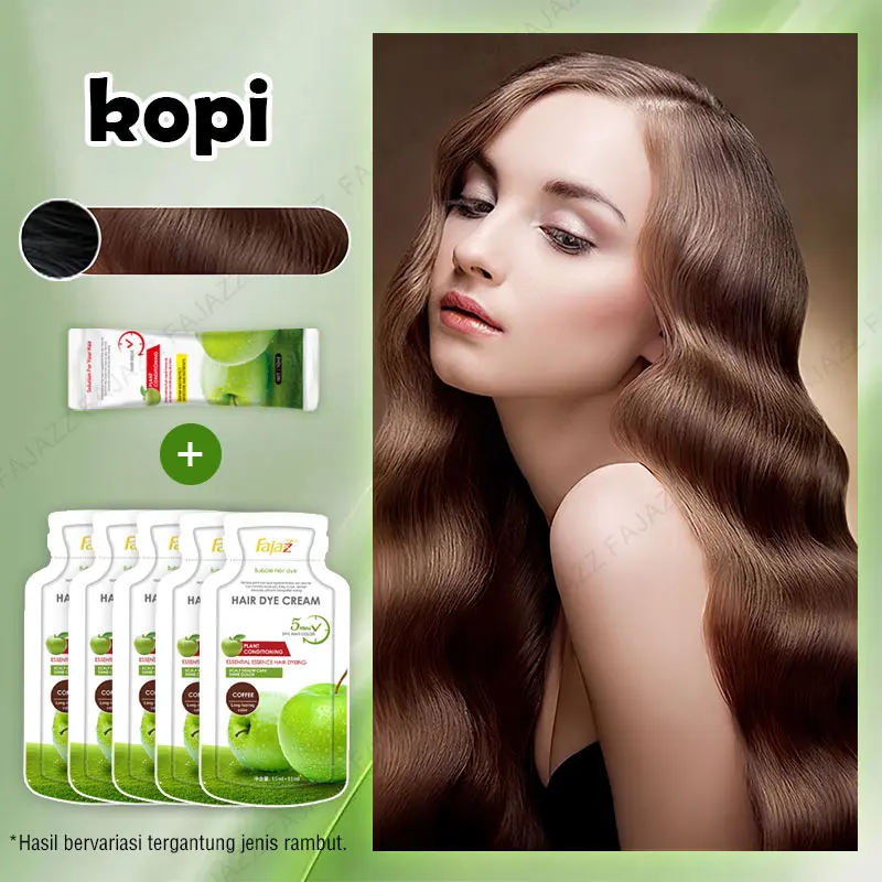 【Fajazz】Prome【COD】*Toko kami peringkat pertama！Cat Rambut Herbal – Pewarna Hitam Alami, Tanpa Bau, TikTok Lagi Ramai!Cat Rambut Bubble TikTok，Semir Dark Brown，Cat Rambut Kopi，Pewarna rambut hitam, 15 menit langsung jadi! 0