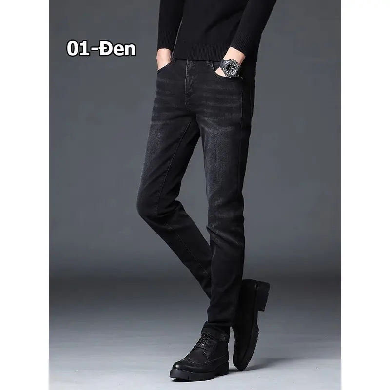 Quần Jeans Nam cao cấp co giãn 4 chiều thoải mái phong cách chất lượng cao, dày dặn, thoáng khí 2