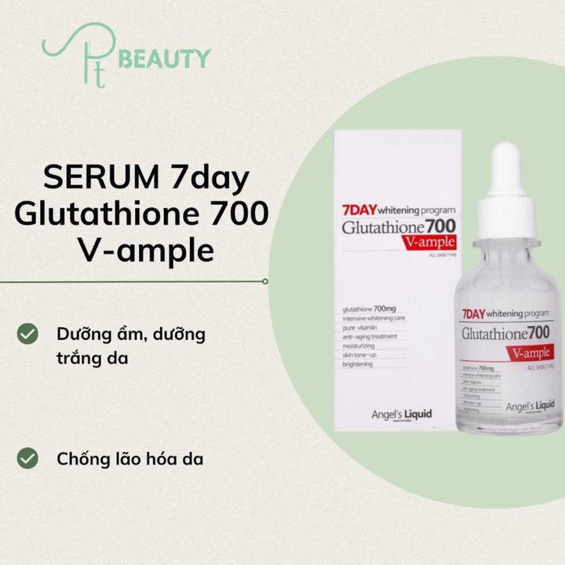 Serum Hỗ Trợ Dưỡng Trắng Da 7day Whitening Program Glutathione 700 V-ample