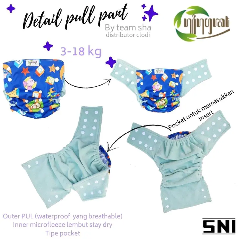 Clodi Pull up pant (2 insert lembaran) 4-18kg sudah ber SNI 2