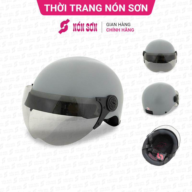 ƯU ĐÃI - Mũ bảo hiểm nửa đầu có kính NÓN SƠN chính hãng BKT-XM179
