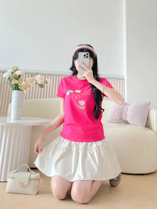 Áo Thun BabyTee - Form vừa cổ tròn - Hình Họa Tiết Năng Lượng - Cotton 2 chiều 240GSM 3