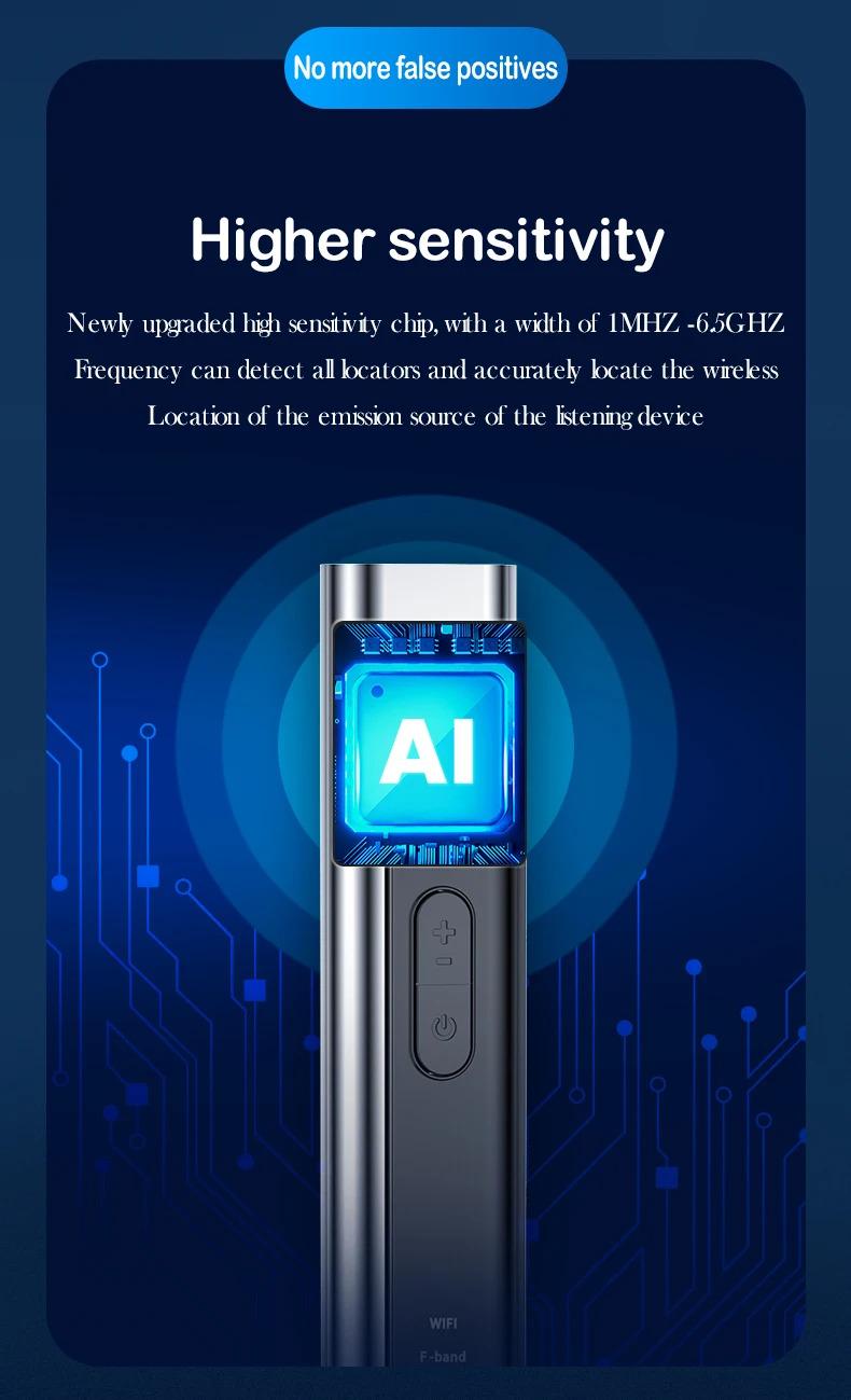 Product Introduction of WT16 Personal Alarm Hidden Camera Detector Anti Spy Wireless Camera Detector RF Signal Bug Locator Infrared Filter GSM GPS 12