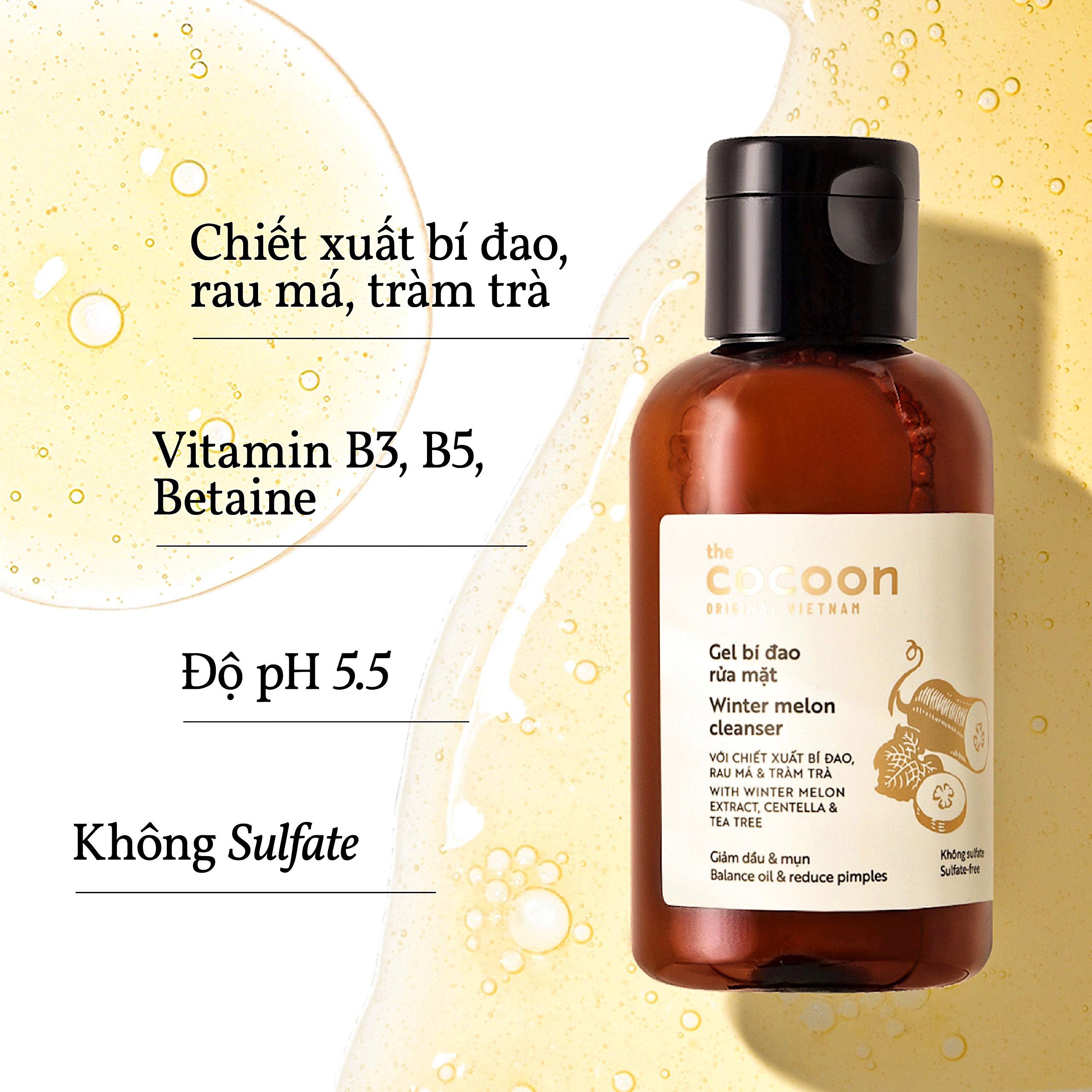 Hình ảnh Gel bí đao rửa mặt Cocoon giảm dầu & mụn 140ml 4