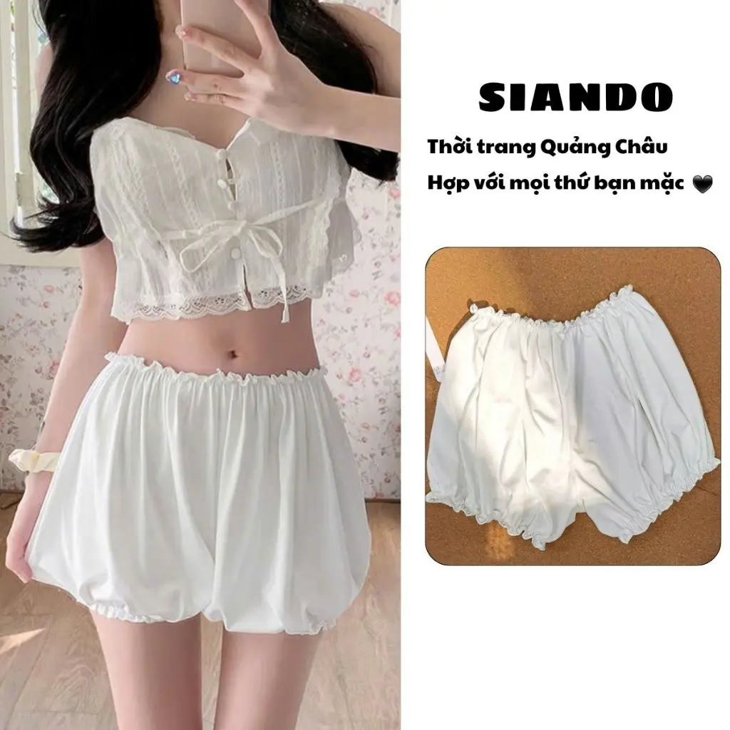 Quần mặc trong váy kiểu bí ngô quần lót bảo hộ Nữ chất lụa mềm mịn cao cấp hàng Quảng Châu SIANDO QL10