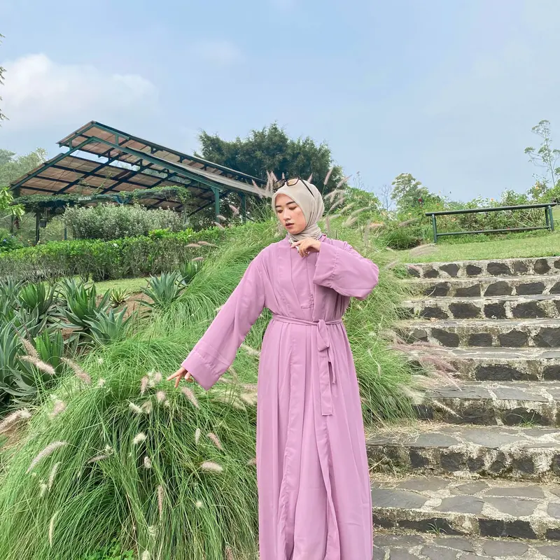 NEW PRODUCT - Fayya Abaya Set Muslim  Outer // Dress Abaya Set Outer Jumbo Terbaru 2023 // Abaya Kekinian  // Bisa COD Ke Seluruh Indonesia ceruty gamis zipper Syari 6