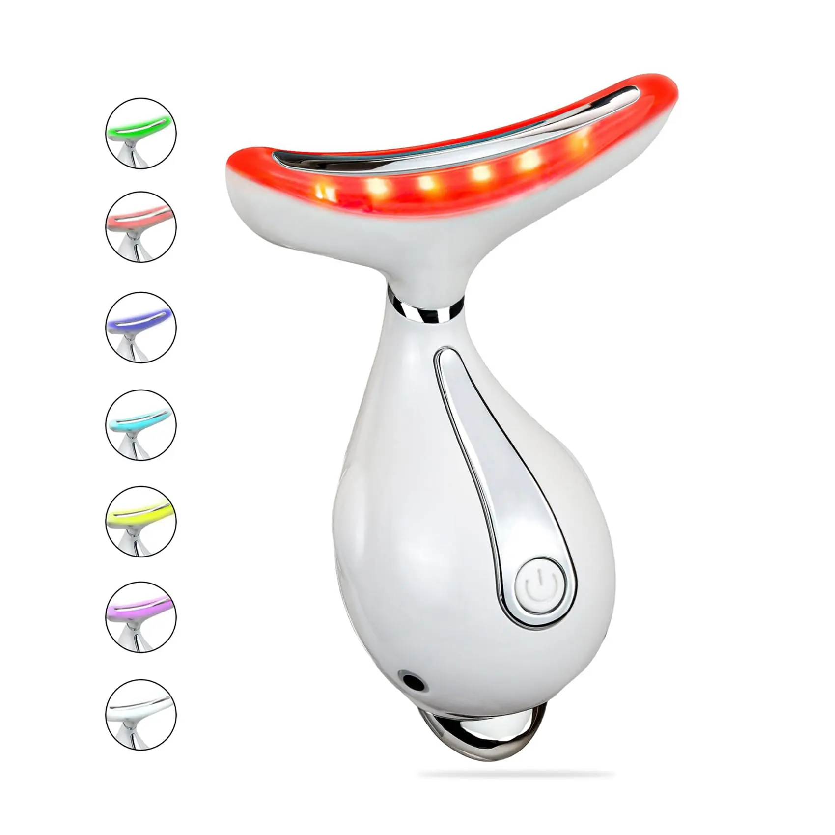 Dolphin Design Facial Massager, Electric Face & Neck & Eye Lifting Massager, Multi-color LED Light Instrument for Skin Care