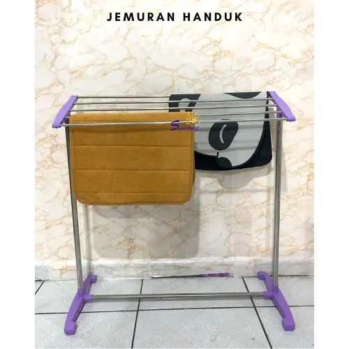 (COD) SHENAR, SUNNY JEMURAN HANDUK STAINLESS STEEL/JEMURAN HANDUK PIPA 5 / JEMURAN BERDIRI HANDUK