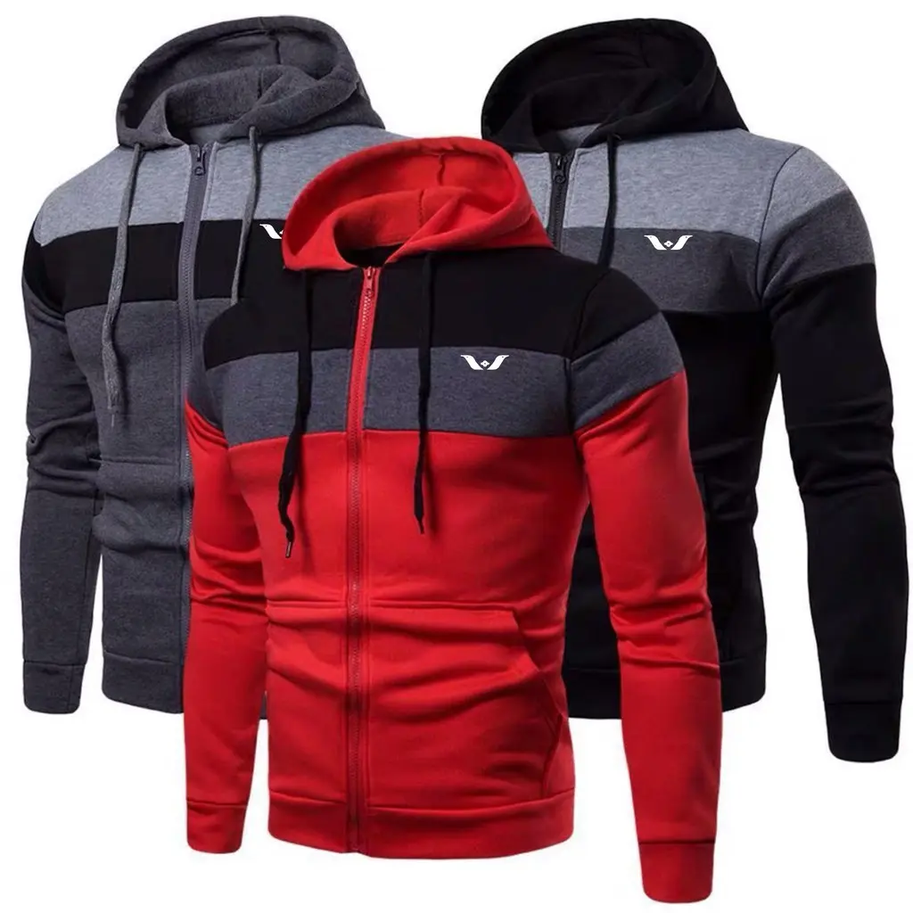 Men's Fashion Winter and Summer Attire Stitching Cotton Hoodie Jacket for Men And Women 3006 Longsleeve Fabric