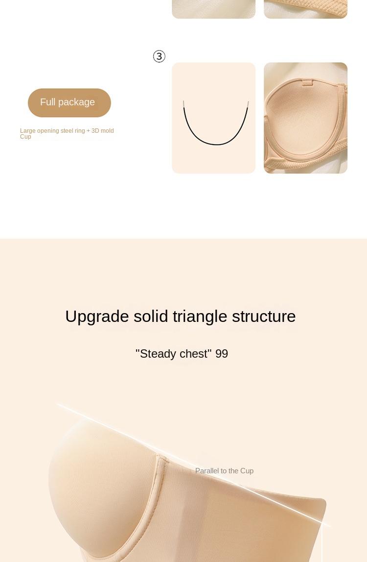 Product Introduction of Áo Ngực Đồ Lót Ngoại Cỡ Không Dây, Ngực To Và Nhỏ Không Trơn Trượt, Liền Mạch, Mỏng, Thích Hợp Cho Váy Cưới, Áo Ống Cô Gái Đầy Đặn 4