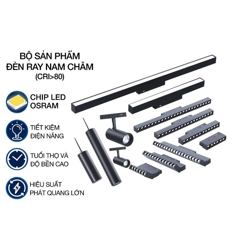 Đèn Ray Nam Châm, Đèn Rọi Ray Spotlight, Tán Quang, Tiêu Điểm Sử Dụng Chip Led Osram Siêu Sáng Và Tiết Kiệm Điện
