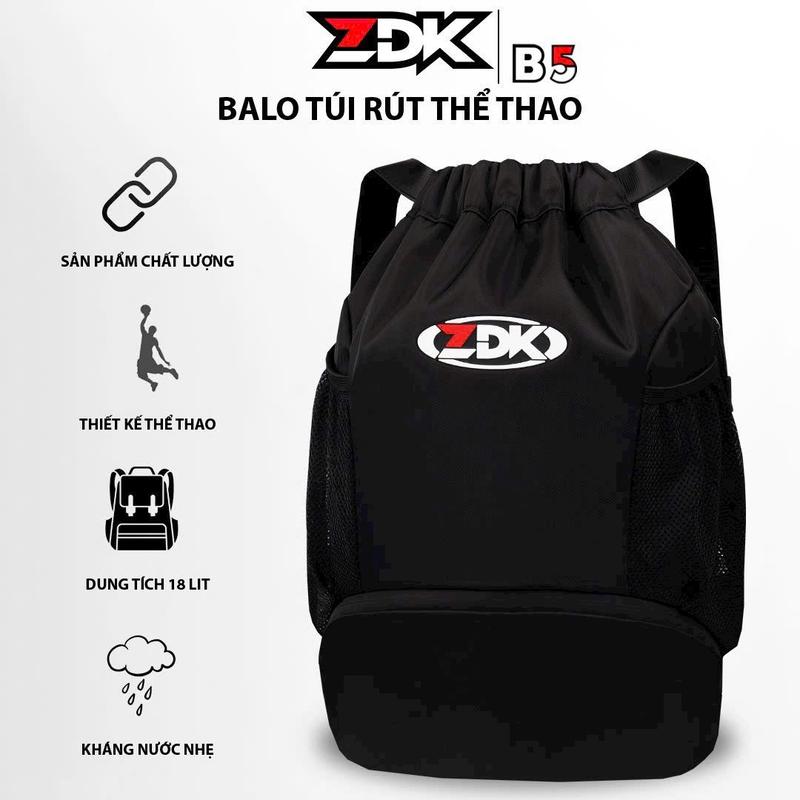 Balo Túi dây rút thể thao đa năng ZDK B5 cao cấp chính hãng giá rẻ chống nước nam nữ có ngăn đựng giày đồ bẩn riêng đen xám mẫu mới bền tốt đẹp xịn