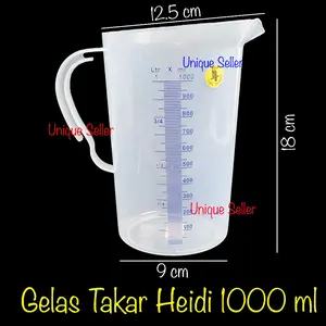 Gelas Ukur 1000ml Tebal Gelas Takar OWL Measuring Cup 1 Liter Heidi / Gelas Takar Ukur Takaran Air Teh Susu Tepung Baking Gelas Ukuran 1000ml 1000 ml Heidi OWL / Gelas Takar 1 liter Tebal 1Liter 1000ml / Gelas Takar Air 1000ml 1000 ml Measuring Cup 1000ml