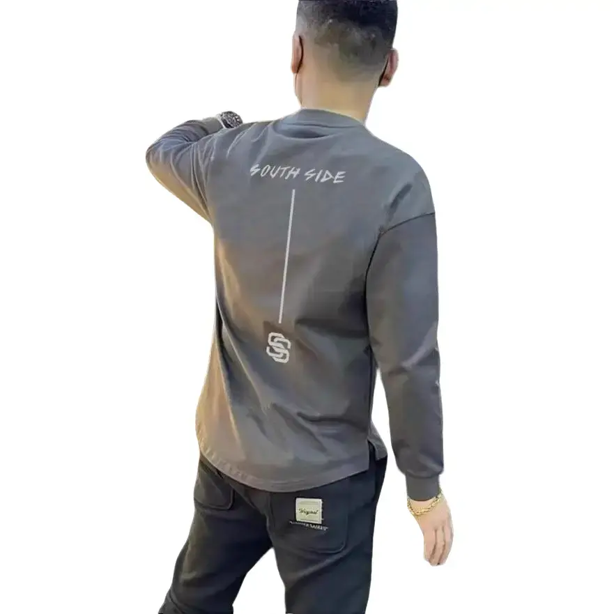 Áo Len Cotton Dài Tay Cho Nam, Áo Mùa Thu Và Mùa Đông, Thời Trang Mới, Thường Ngày, Dáng Rộng, Thoải Mái Và Đa Năng Menswear Hoodie Đen