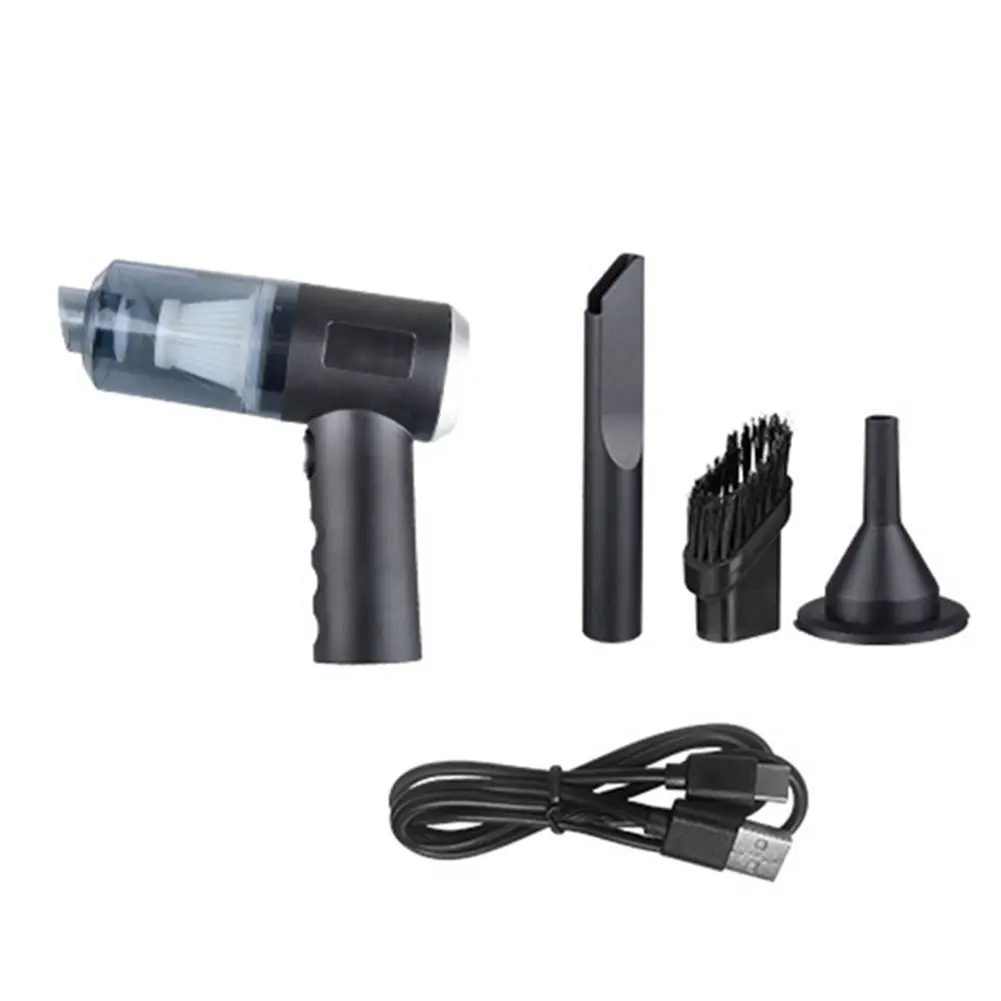 Portable car vacuum cleaner with strong suction and blowing function