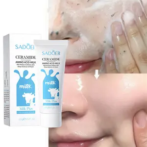 SADOER Face Wash Sabun Pembersih Wajah Cleanser Anti Jerawat Komedo Mencerahkan Kulit Wajah Kusam Milk Whitening Facial Cleanser