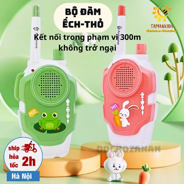 Combo 2 chiếc bộ đàm đồ chơi cho bé đa chiều 2 kênh phạm vi 300m cho trẻ vui chơi cực thú vị - An An Shop