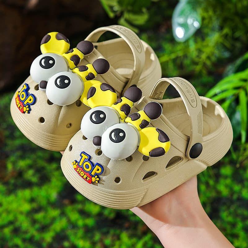 Guốc Thoáng Khí, Dành Cho Trẻ Em, Bé Trai, Thiết Kế Dễ Thương, Đế Mềm, Thích Hợp Cho Mùa Lò Xo Và Mùa Hè, Sử Dụng Ngoài Trời, Không Trơn Trượt, Thoáng Khí, Dép Bơm Hoạt Hình 0