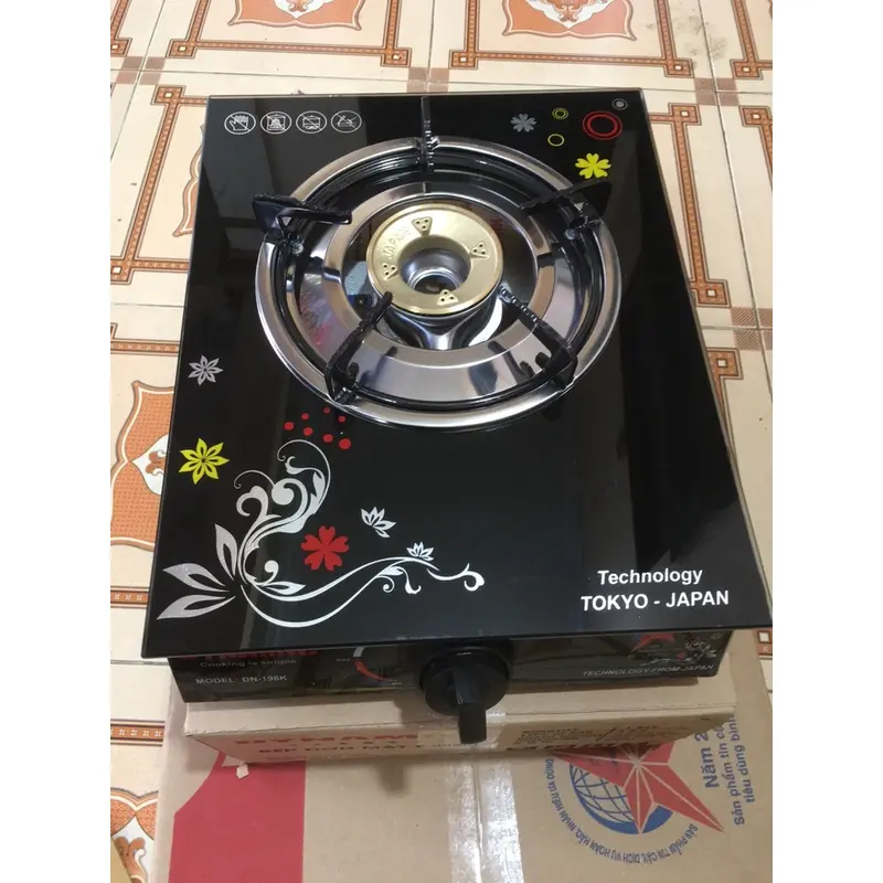 Bếp gas đơn kính cường lực Dynamic TẶNG KÈM VAN DÂY CAO CẤP 1