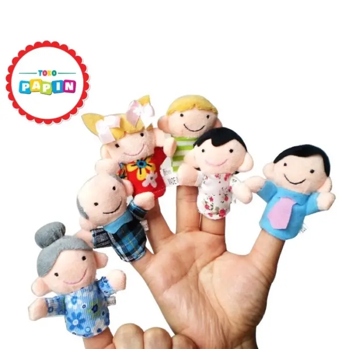 Mainan Edukasi Anak Boneka Jari Tangan Keluarga Finger Puppet Isi 6