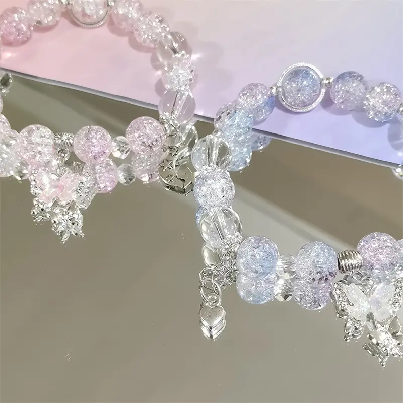 [Yybooklu]COD Super Immortal Butterfly Bracelet Women Sweet Versatile Bracelet Colorful Beaded Bracelet Love Gift 2