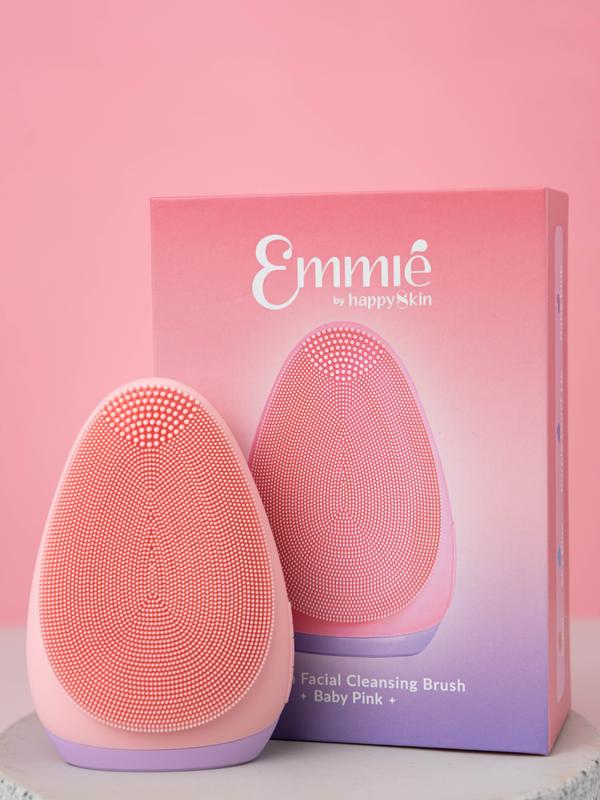 [Võ Hà Linh x Emmié by happySkin] Máy Rửa Mặt Emmié Premium Facial Cleansing Brush-Đạt Chứng Nhận FDA - Phiên bản màu mới, bao bì mới TẶNG Gel Rửa Mặt Emmie By Happyskin 180ml