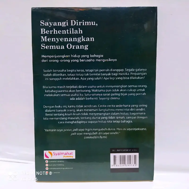 BUKU MOTIVASI SAYANGI DIRIMU, BERHENTILAH MENYENANGKAN SEMUA ORANG : SABRINA ARA 1