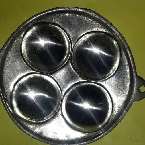Alat Cetakan Apem Selong 4 Lubang Tipis / cetakan telur dadar / bikang / carabika /  Serabi / Dorayaki / Takoyaki Aluminium Dapur 4
