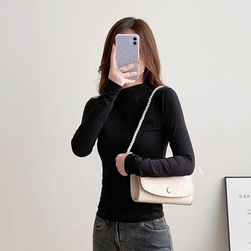 Áo giữ nhiệt nữ CÓ LÓT NỈ cổ cao 3P dáng ôm dày dặn co giãn tốt 8
