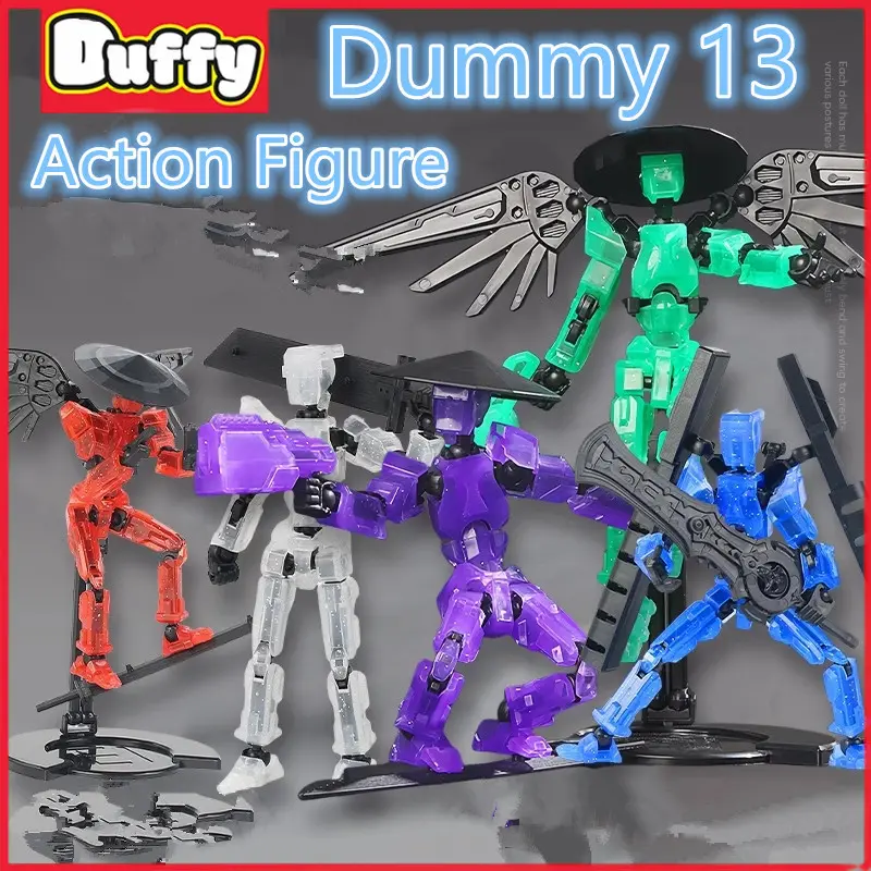 Duffy toys【COD】Dummy 13 Action Figure / Mainan Transformasi Bergerak Multi-Sendi / Model Tubuh Manusia Cetak 3D /Dummy Bentuk Gerakan Sendi DIY/Boneka Robot/Joint Movable Action Figurines Lucky 13/Boneka Transformasi Boneka/Dummy Titan 13 Action Figure 6
