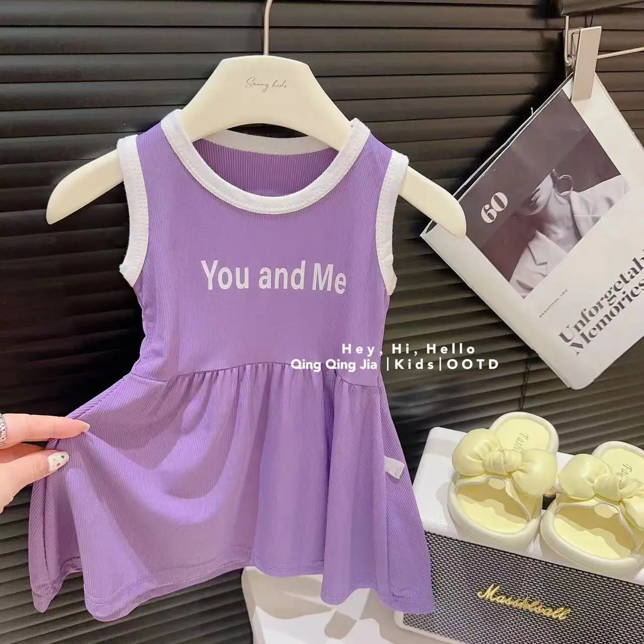 2024 Summer new girls Korean style casual dress Princess Dress cute CHILDREN'S clothing