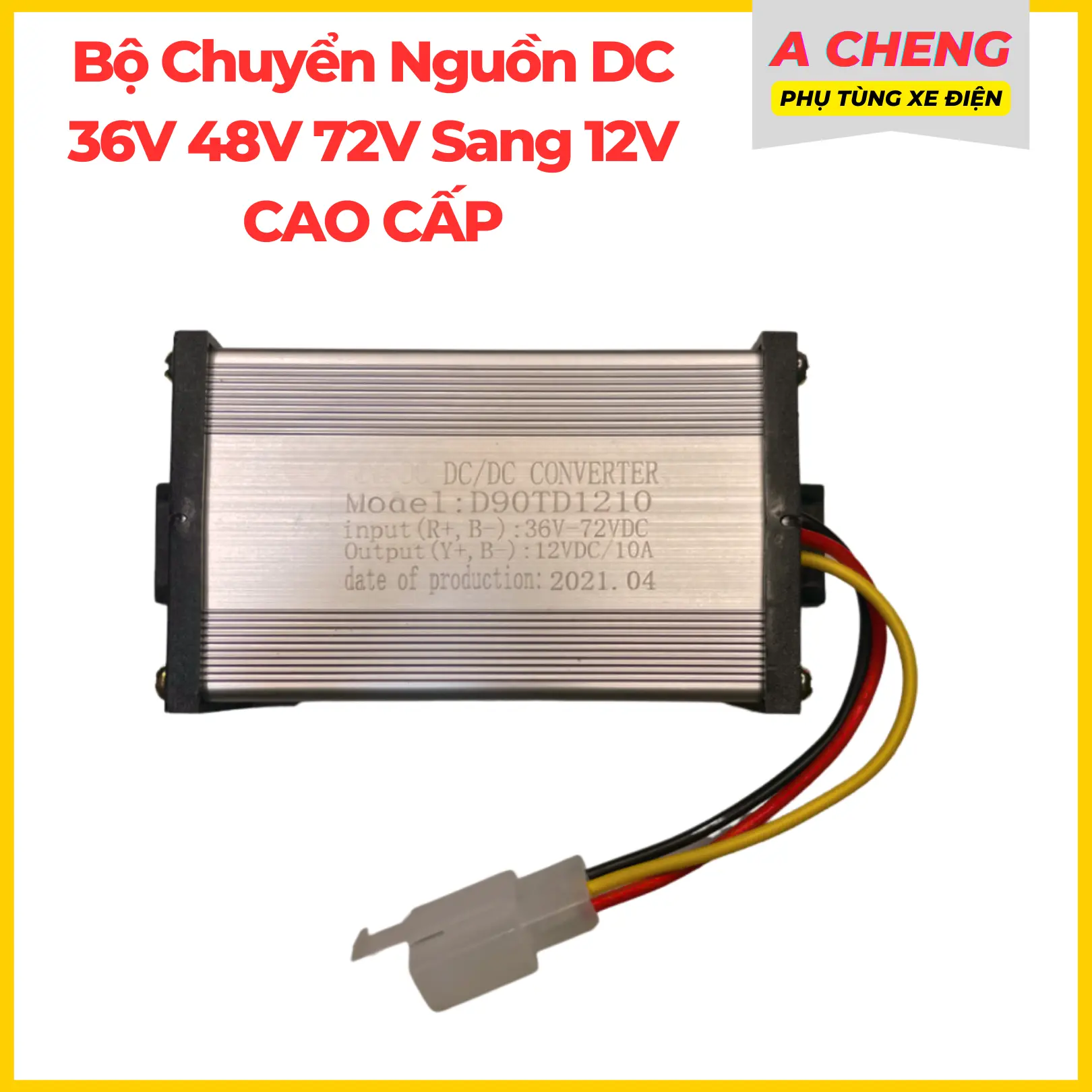 Bộ Chuyển Nguồn DC 36V 48V 72V Sang 12V Xe Điện Cao Cấp