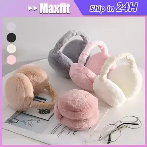 Fashion Earmuff Bayi Sampai Dewasa Remaja Earmuf Baby Boy Girl Laki Perempuan Cewek Cowok Bulu Bulat Lucu Alat Penutup Telinga Kuping Aksesoris