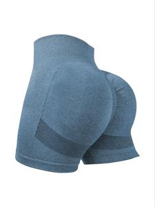 Women's Solid Color High Waist Sports Shorts, Workout Exercise Supportive Compression Short Leggings, Ladies Sportswear, Summer Outfits 2024