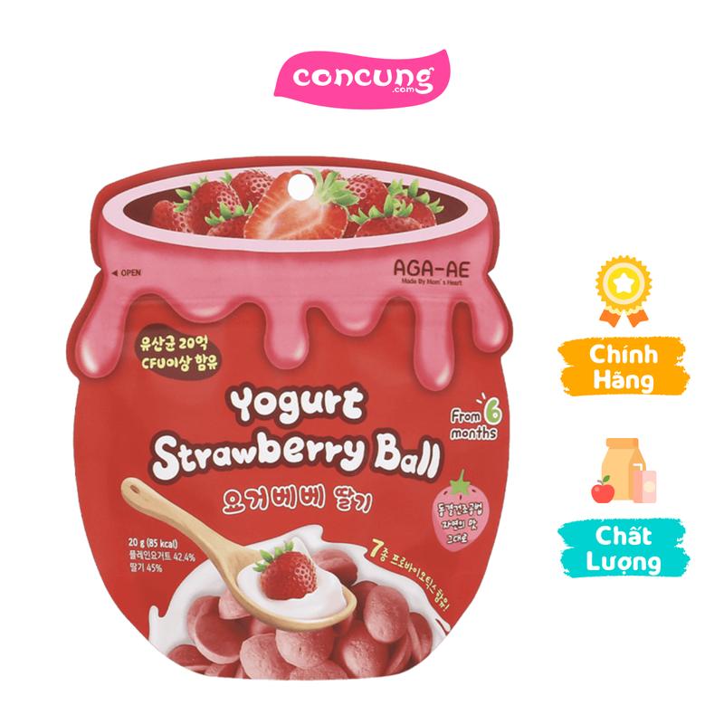 Snack sữa chua sấy khô AGA-AE vị dâu 20g