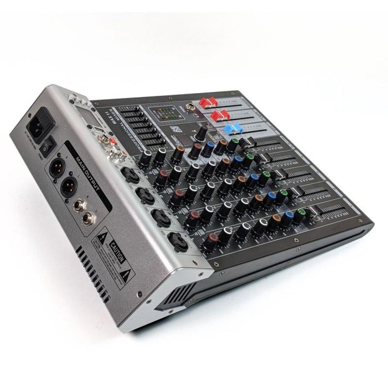 Bàn Trộn Âm Thanh Mixer Max 11 | 6 Kênh (4 Mono, 2stereo) 99 Hiệu Ứng Vang Số DSP, Kết Nối Bluetooth 5.0, USB | Tích Hợp Nguồn 48V Cho Micro Condenser | Mixer Chuyên Nghiệp Chuyên Nghiệp Cho Sân Khấu, Hội Trường, Phòng Thu, Hát Karaoke 2