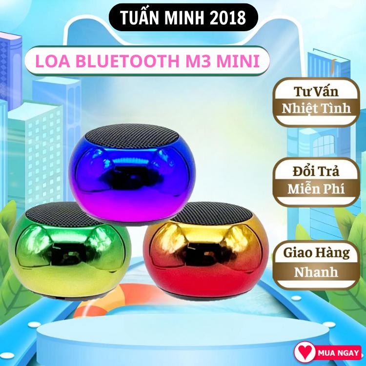 Loa Bluetooth Mini M3 Loa di động sạc trầm, 360 ° Âm thanh nổi, âm trầm tuyệt…