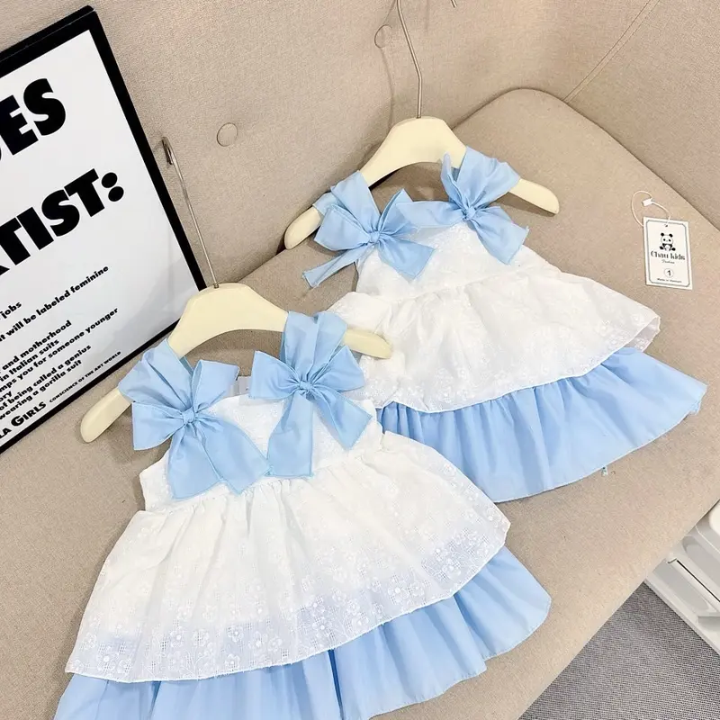 (7-17kg) váy công chúa nhung kim tuyến phối bèo +tag bướm điệu đà cho bé 6