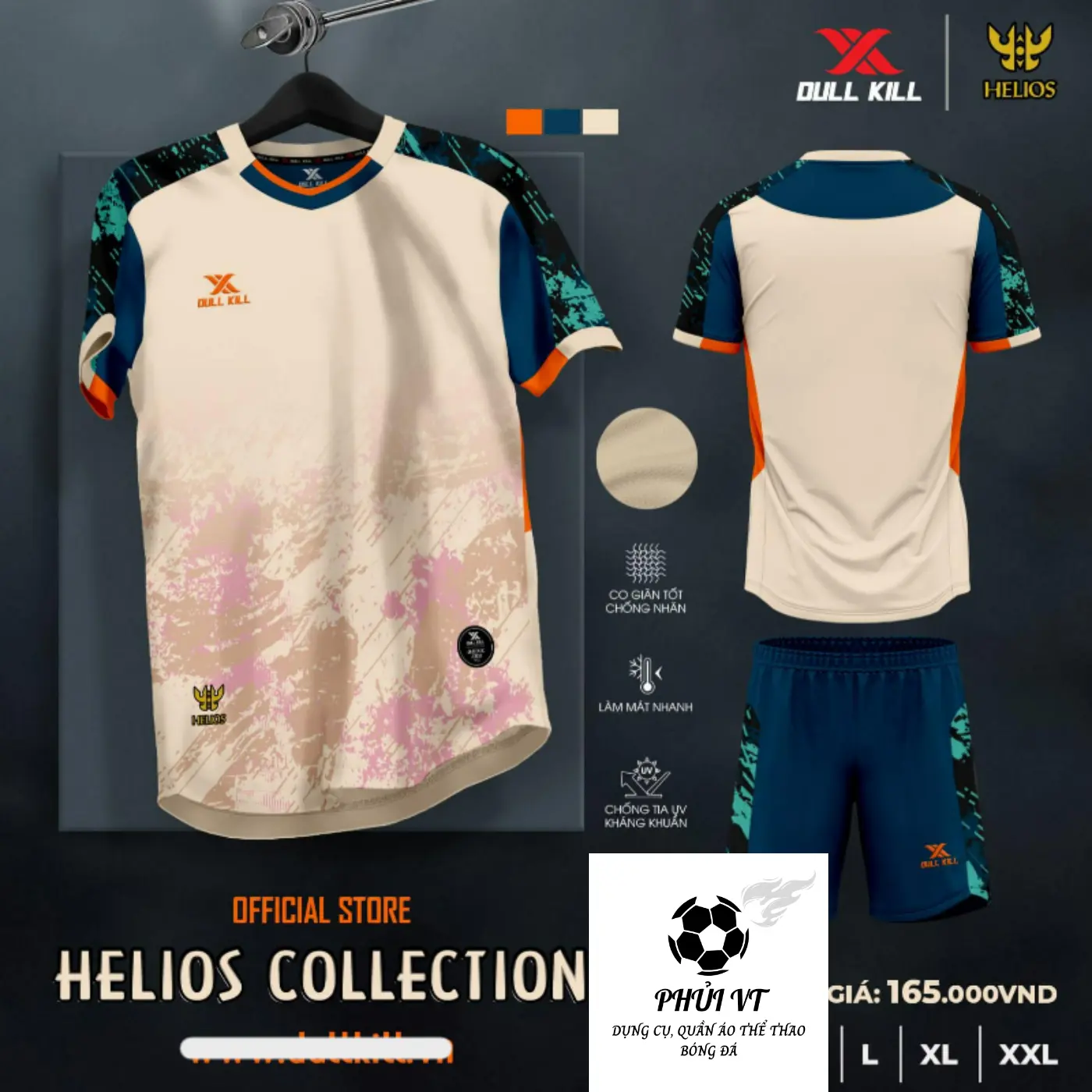 Đồ Đá Banh, Áo Bóng Đá Không Logo DullKill Helios - Vải Mè ZigZag Cực Kì Mềm Mịn, Chống Tia UV, Co Giãn 4 Chiều, Thoáng Khí, Thấm Hút Mồ Hôi Tốt, Chuẩn Form( Nhận In Từ 1 Bộ) Sport Nam