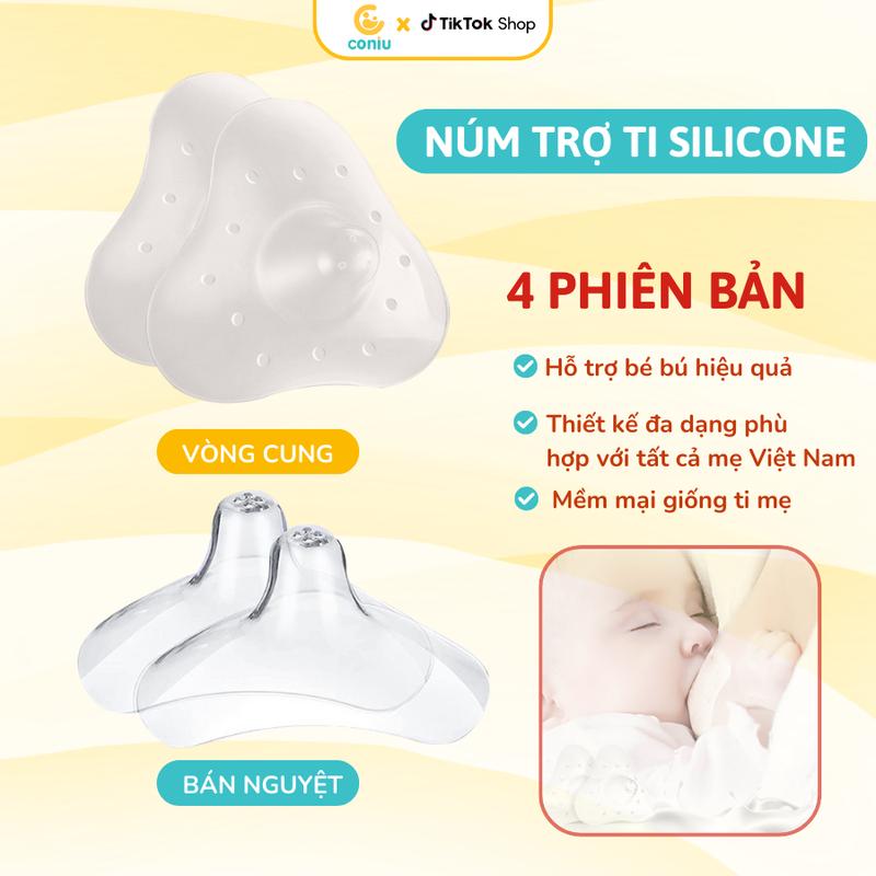Núm Trợ Ti Coniu Mềm Mại Hỗ Trợ Cho Mẹ Bé - Hộp 2 Chiếc