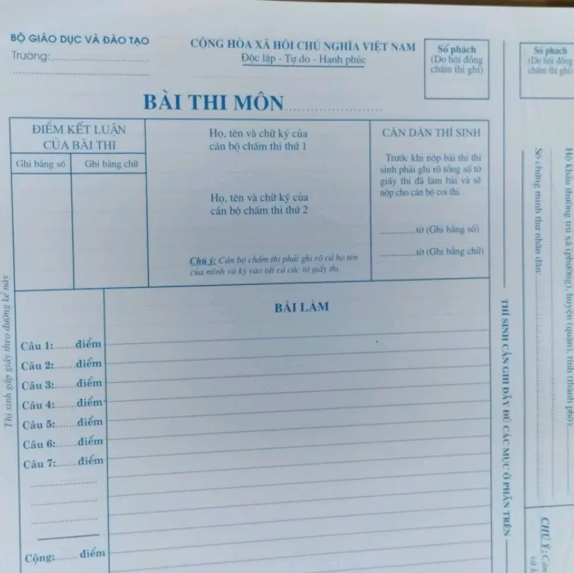 Giấy thi a3 giá rẻ (combo 100 tờ)