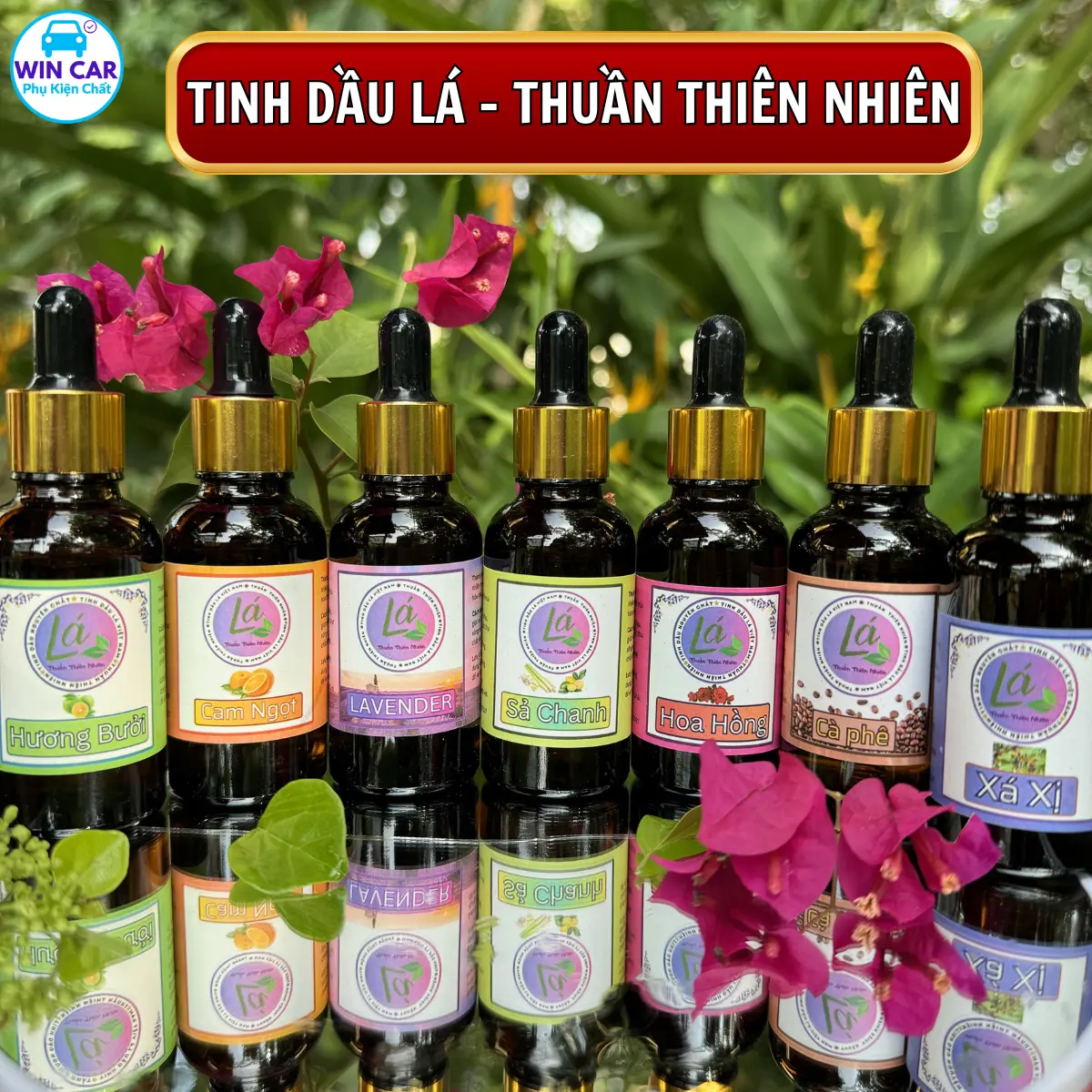Tinh dầu thiên nhiên (17 hương)- DUNG TÍCH 50ML - 30ML - 10ML - LỌ TREO - LỌ KẸP  - dùng cho ô tô, xe hơi, xông phòng, lau sàn, dùng cho máy xông và sản phẩm trang trí ô tô, máy xông