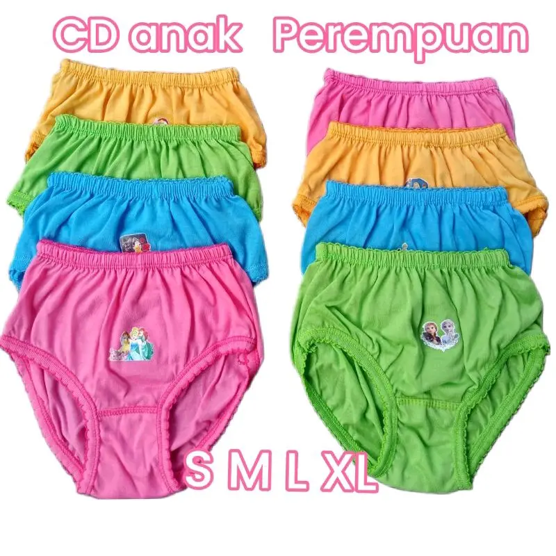 12 PCS CELANA DALAM ANAK STABILO USIA 2 - 10 TAHUN Cantik Motif POLOS