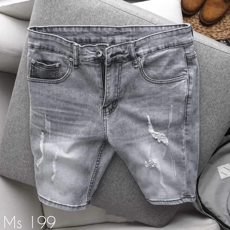 Mẫu 245 Quần short jeans nam trơn phong cách hàn màu sắc trẻ trung Menswear Denim Pants Có Túi quan  jean quanjeans  namsale 1